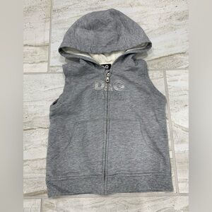 D&G Kids Baby Boy Grey Hooded Vest, Size 12-18 Months.